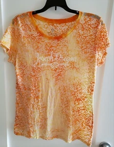 Artisans Joseph Oregon Tee Shirt Graphic T-Shirt Orange Yellow Burnout Top Sz M - Picture 1 of 3