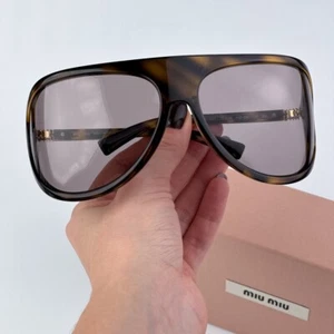 Miu Miu Women Sunglasses Havana Purple Brown Pilot MUA01S 11Z06I BRAND NEW - Picture 1 of 9