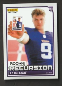 2024 Panini NFL Instant Rookie Recursion #18 JJ J.J. McCarthy  Vikings   /  501 - Picture 1 of 2