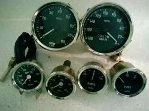 Smiths Replica 52mm Kit- Temp + Oil + Fuel + Amp Gauge+ Speedometer +Tacho 100mm - Picture 1 of 5
