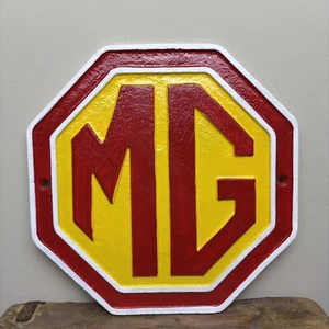 Cast Iron MG Sign - MG Wall Hanging Plaque - Garage / Workshop Sign - Picture 1 of 5
