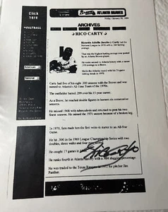Rico Carty Autograph - Picture 1 of 2