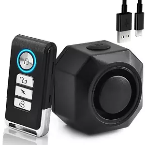 Car Alarm Rechargeable Wireless Bike Anti Theft System 110dB with Remote Outdoor - Picture 1 of 12