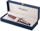 Waterman Expert Fountain Pen | Dark Red with Palladium Trim | Medium Nib | Gift 