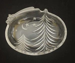 Vintage Studio Nova Crystal Candy Dish Bowl Christmas Holiday Glass Starry Night - Picture 1 of 5
