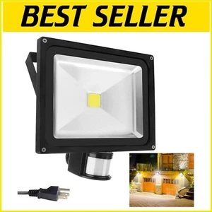 4500LM Plug-in Outdoor Motion Sensor Light - IP66 Waterproof Security Floodlight - Picture 1 of 10
