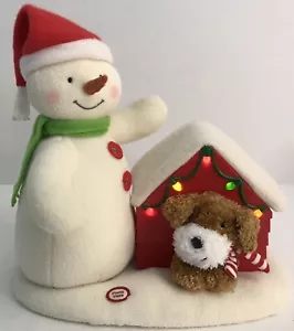 Hallmark 2011 Jingle Pals DECK THE HALLS DUO Plush Snowman Dog House - VIDEO - Picture 1 of 8