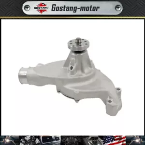 For Chevy BBC 454 Straight Impeller High Volume Aluminum Short Water Pump Satin - Picture 1 of 14