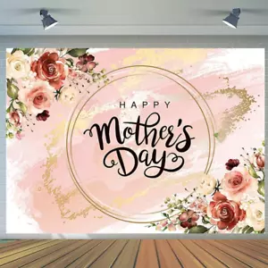 7X5Ft Happy Mother'S Day Backdrop Flower Background Mother'S Day Party Backdrop - Picture 1 of 7