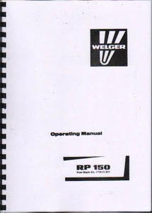 Libro manual de instrucciones del operador empacadora redonda Welger "RP 150 - Imagen 1 de 1