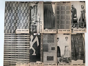 Complete 1958 Warp and Weft Magazine Weaving Real Samples, 10 Issues Vol. XI - Picture 1 of 3