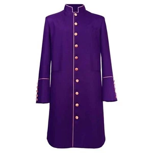 Mens Short Jacket Clergy Robes Choir Coat Pastor Priest Stand Collar Preacher - Picture 1 of 23