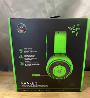 Razer Kraken Gaming Headset: Lightweight Aluminum Frame, Retractable Noise Isola - Image 1 of 2