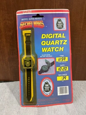 Reloj digital Marvel Secret Wars Doctor Doom de Nasta sin usar, en caja 1984 Foto 1 de 3
