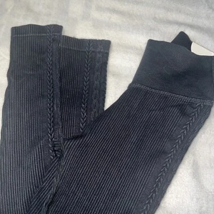Offline by Aerie Seamless Xs Leggings Negros Cable Acanalado Alto Nuevo con Etiquetas - Imagen 1 de 7