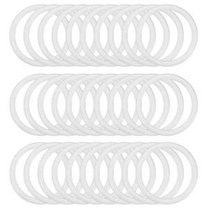 2 Inch Dream Catcher Rings, 30 Pcs Plastic Macrame Wreath Floral Hoop White - Imagen 1 de 7