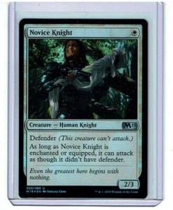 Novice Knight - Foil - 2019 Core Set - Magic the Gathering - Picture 1 of 4