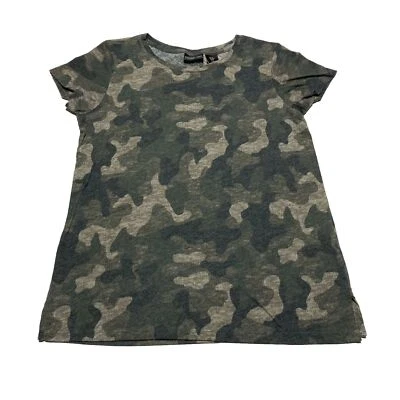 Camiseta para mujer Rachel Zoe verde camuflaje manga corta talla M Foto 1 de 4