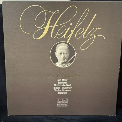 JASCHA HEIFETZ violin - Ten Great Violin Concertos - RCA ST 6LP 1974 - Image 1 of 4