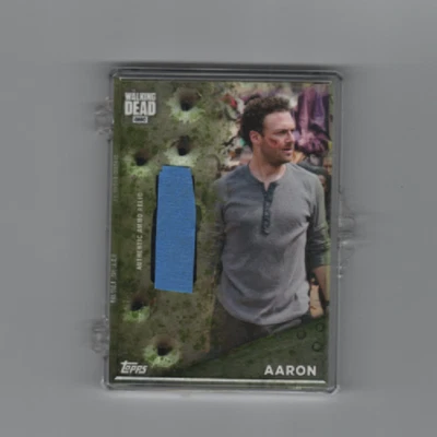 WALKING DEAD TEMPORADA 7 ROSS MARQUAND/AARON TARJETA DE UTILERÍA AUTÉNTICA #/20 SSP!! Foto 1 de 2