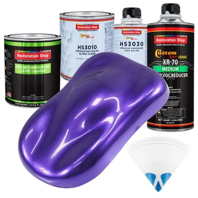 Kit de cuarto de galón Firemist púrpura premium capa base de uretano bajo VOC kit de pintura para automóvil Foto 1 de 4