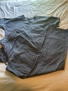 Unisex Cherokee Workwear Solid Charcoal Scrub Set Size Medium? - Picture 1 of 9