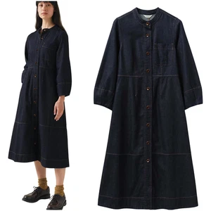 TOAST Indigo Denim Neat Shirt Dress size UK 6 US 2 xs s blue cotton shirtdress - Picture 1 of 13
