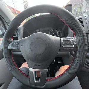 Red Line Steering Wheel Cover For VW Golf  2009 2010 2011 2012 2013 2014 2015 - Picture 1 of 11