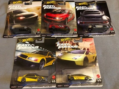 Hot Wheels Fast & Furious, Tokyo Drift, Fast X - 1:64 - New Set of 5 - LAST SET! - Image 1 of 4