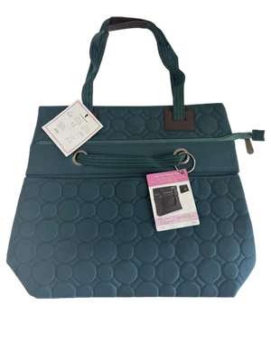 Thirty-One NUEVO Jade Acolchado Lunares $75 Vary You Versátil Bolso de Mano Cartera Foto 1 de 4