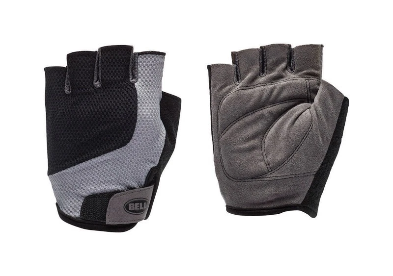 Bell Sports 7104416 Black/Gray Breeze Half Finger Neoprene Cuff Bike Glove L/XL - Image 1 of 1