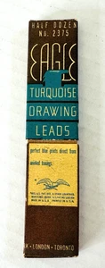 VTG Eagle Pencil Co Turquoise Drawing Leads 2H 6 No 2375 for Draftsmen Holder - Picture 1 of 12