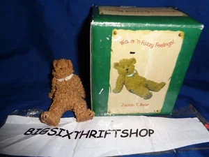 Boyds Bears JACOB T BEAR Resin 229003 Warm 'n Fuzzy Feelings Hearted Bears - Picture 1 of 3
