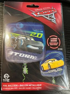 Pixar CARS 2-Sided Foil Balloon 17 inch Jackson Storm Cruz - Picture 1 of 4