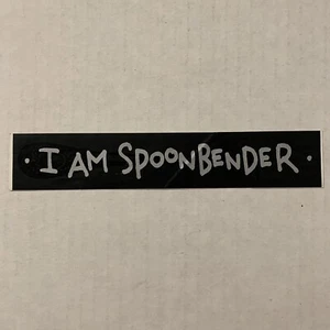 I Am Spoonbender Promo Sticker Decal Vintage 2000 Black Vinyl - Picture 1 of 7