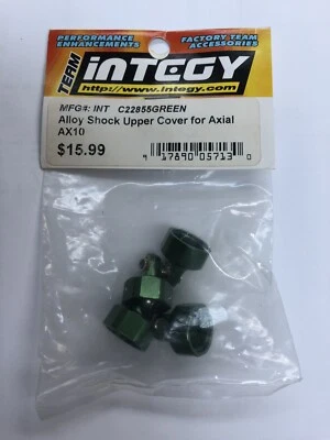 Integy Alloy Shock Upper Cover Axial AX10 #C22855 Green Alloy, NOS, NIP - Image 1 of 4