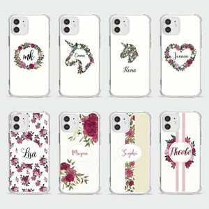 PERSONALISED CASE FOR IPHONE SHOCKPROOF PHONE COVER UNICORNS ROSES HEART FLORAL - Picture 1 of 34