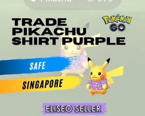 Trade Pikachu Viola Maglietta - Pokemon Pikachu Singapore GO - Evento Esclusivo - Foto 1 di 1