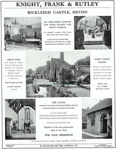 Bickleigh Castle Devon Estate Agent Sales Details 1953 Advertisement Ad F98 - Picture 1 of 3