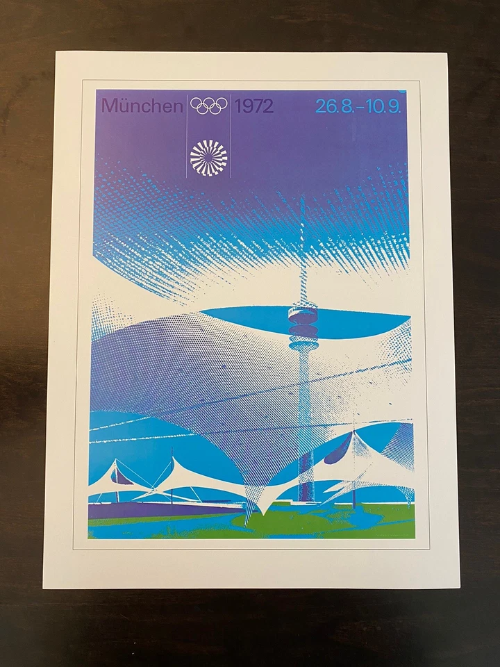 "Póster de los Juegos Olímpicos de Munich 1972 12x16"" - nuevo stock antiguo" Foto 1 de 1