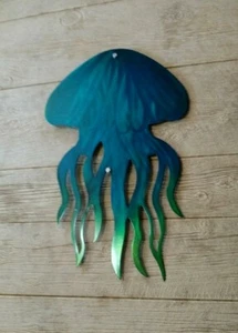 nautical wall art metal art jellyfish original Outdoor Patio Sculpture Decor art - Picture 1 of 5