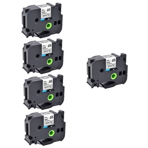 5PK Compatible with Brother P-Touch White TZ TZE FX251 Flexible Label Tape 1" - Picture 1 of 10