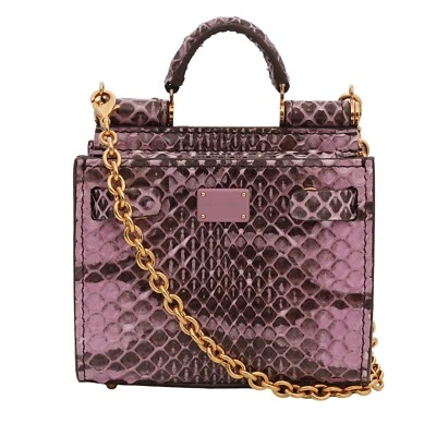 Bolso Bandolera DOLCE & GABBANA Cuero Serpiente SICILIA 62 Micro Rosa Rosa 11632 Foto 1 de 4