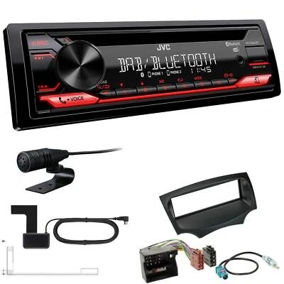 JVC KD-DB622BT DAB inkl Antenne Bluetooth Einbauset für Ford KA ab 2008 schwarz - Bild 1 von 4
