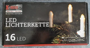 16 x LED Weihnachtskerzen Weihnachtsbaum-Lichterkette gebraucht, 4,5 Meter lang - Bild 1 von 3