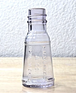Antique 1920s E R Durkee Co Glass Salt Shaker w/ Original Aluminum Cap New York - Picture 1 of 19