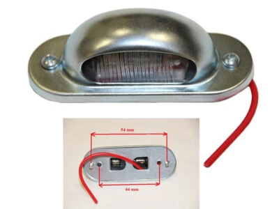 UNITED CLASSIC PARTS Kennzeichenbeleuchtuchtung vernickelt / ähnlich Chrom verchromt für Oldtimer