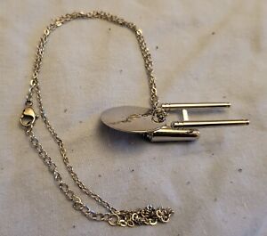 3D Star Trek Silver Enterprise Necklace Fantasy  TV Film Jewellery Special Gift