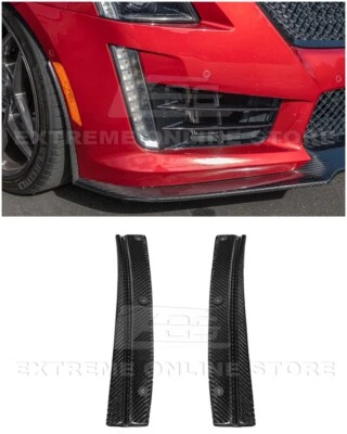 For 16-19 Cadillac CTS-V CARBON FIBER Package Front Splitter Side Wheel Arch - Image 1 of 4