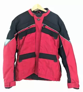 Cortech Tour Master Padded Motorcycle Jacket Mens Size Large Armored Red Black - Picture 1 of 16